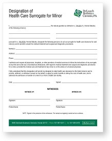 <i>Health Care Surrogate for Minors</i>